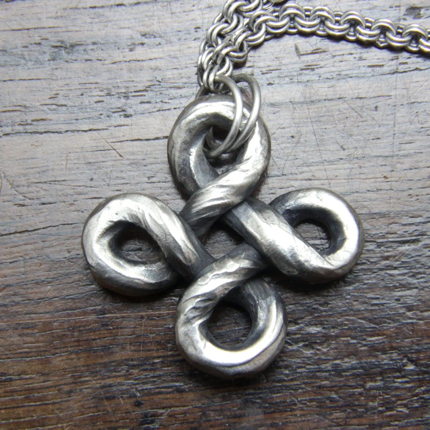 Forged Silver Hannunvaakuna Trollcross, Käpälikkö Necklace Taitaya Forge