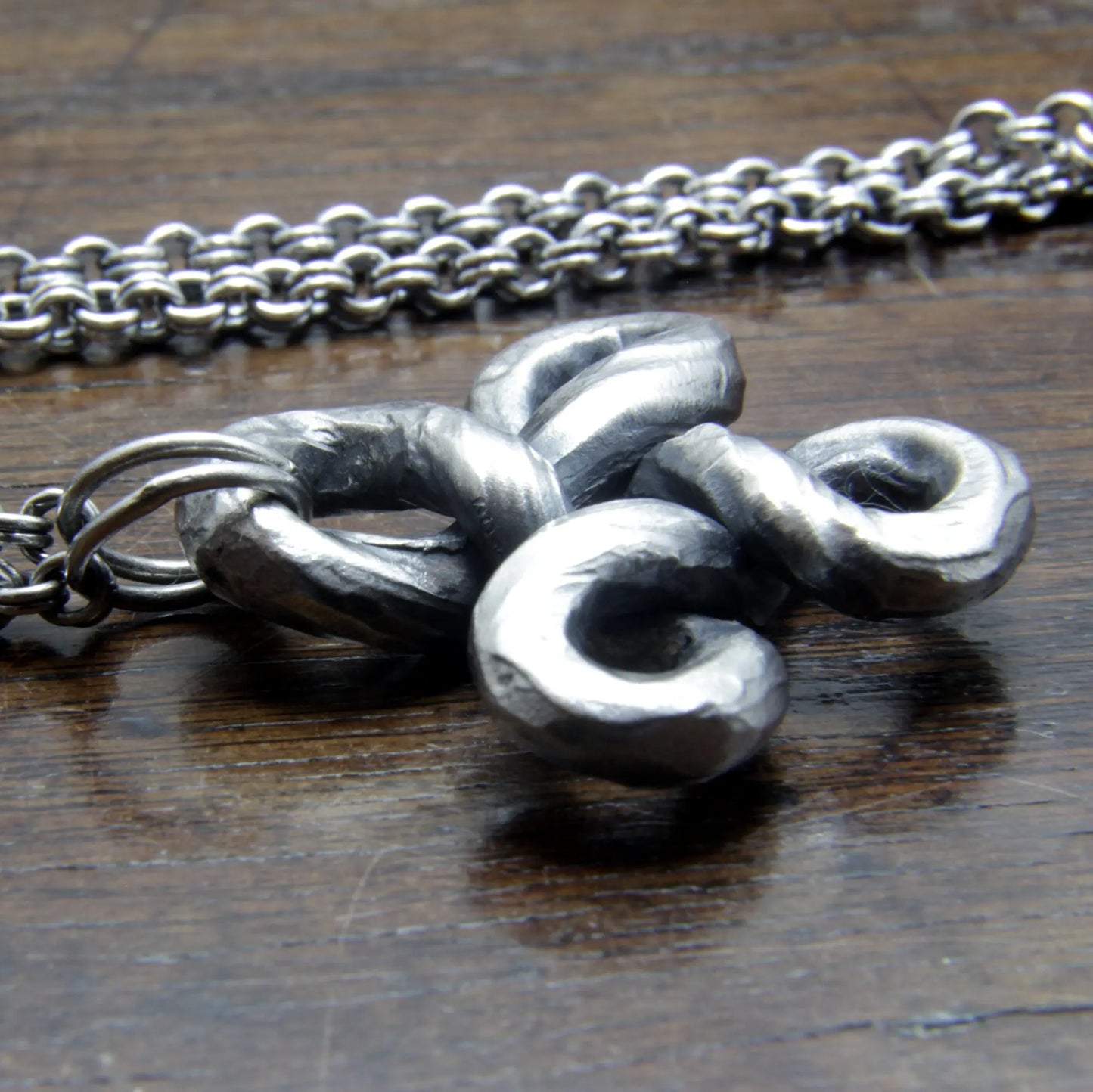 Forged Silver Hannunvaakuna Trollcross, Käpälikkö Necklace Taitaya Forge