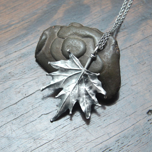 Silver Maple Leaf Pendant