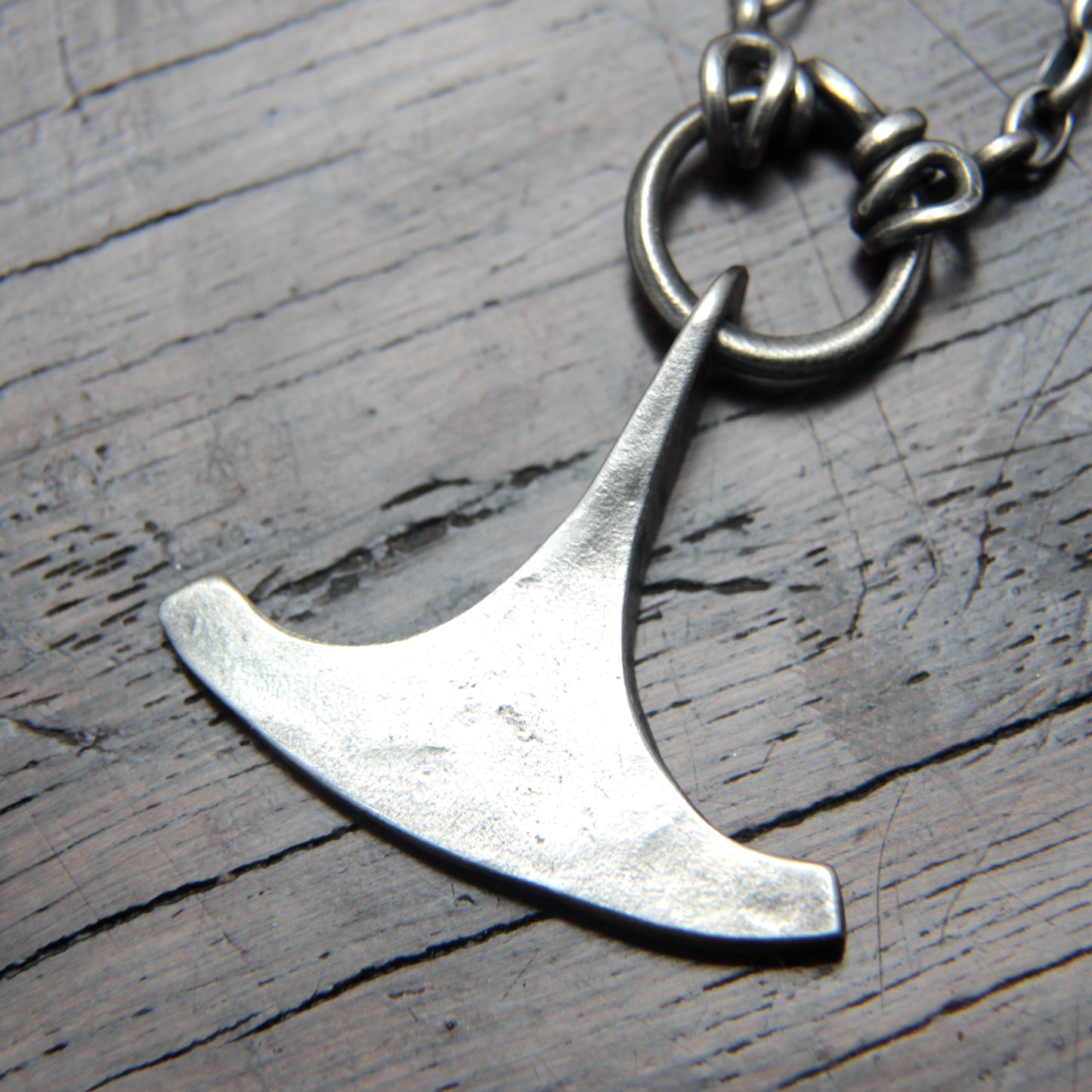 Small Ringed Forged Silver Ukonvasara Pendant