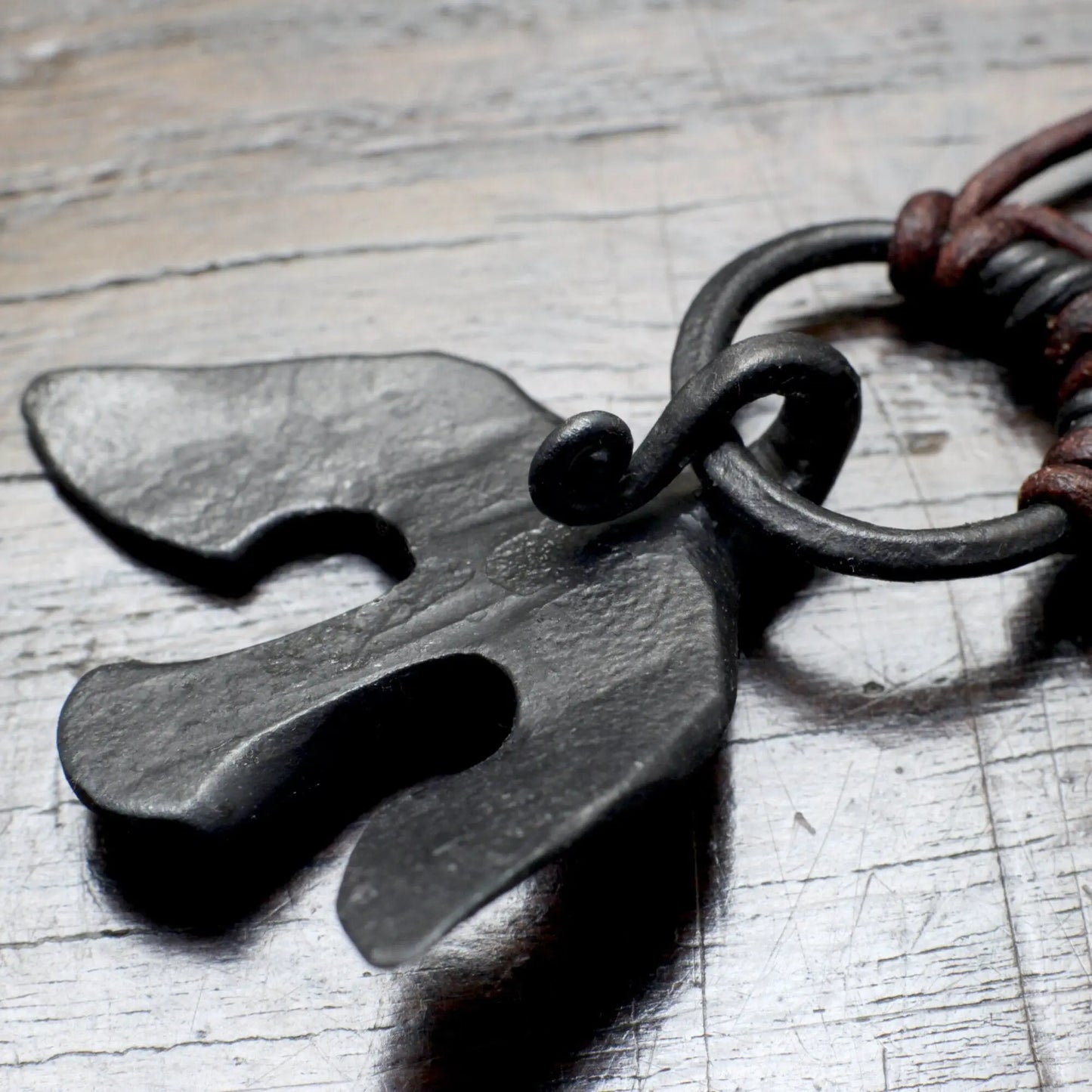 Black Iron Raven Pendant