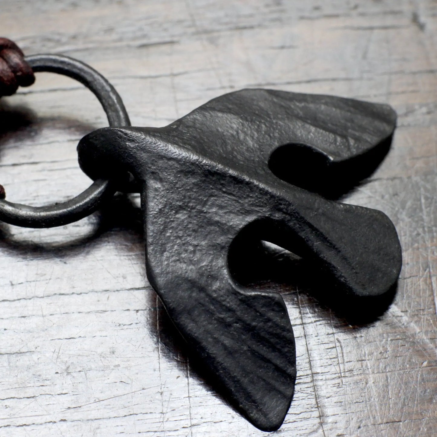 Black Iron Raven Pendant