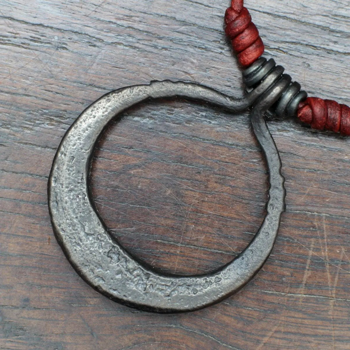 Forged Iron Moon Necklace