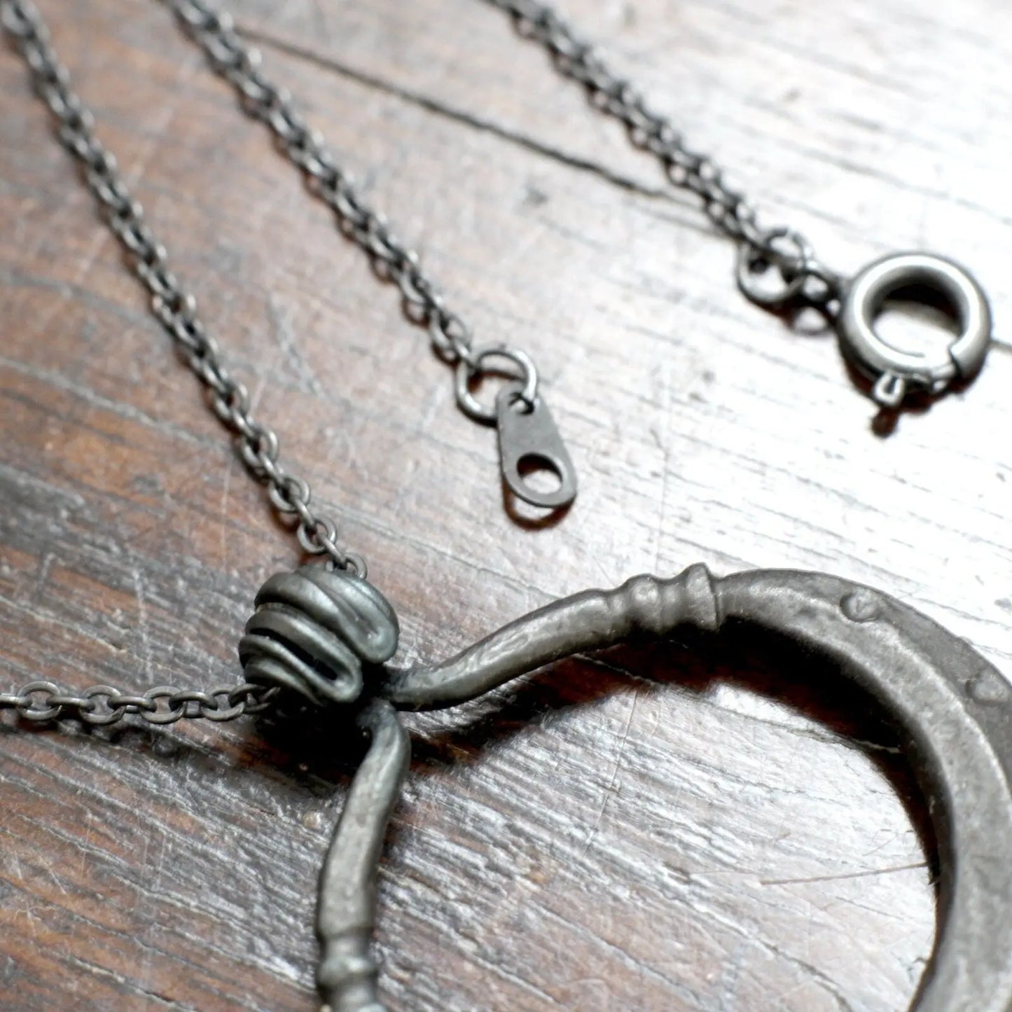 Forged Iron Moon Necklace