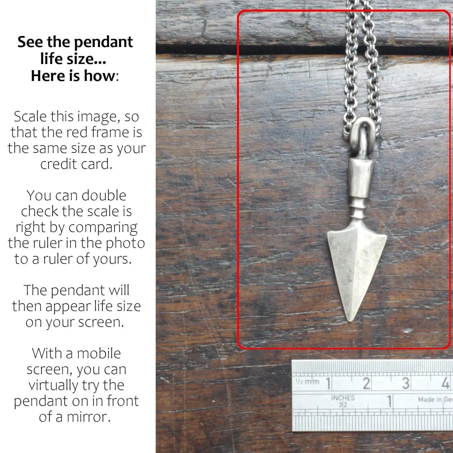 Forged Silver Arrow Necklace, a Viking age arrow pendant necklace