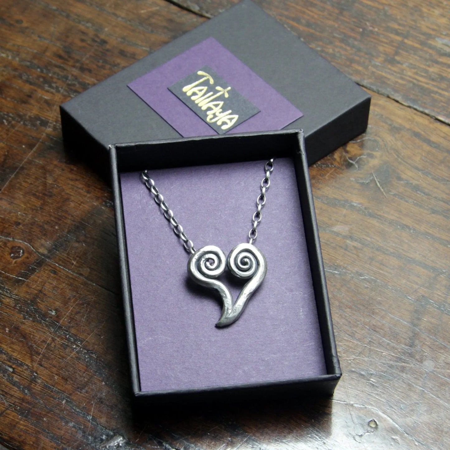 Forged Silver Heart Necklace