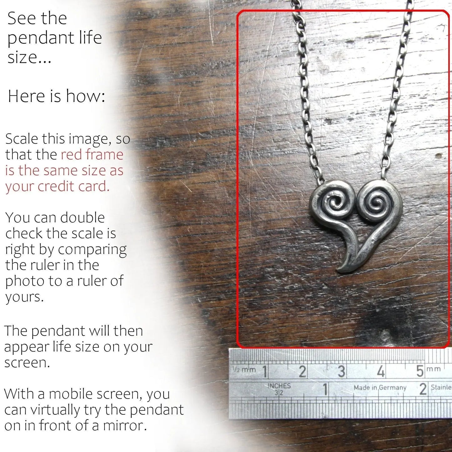 Forged Silver Heart Necklace