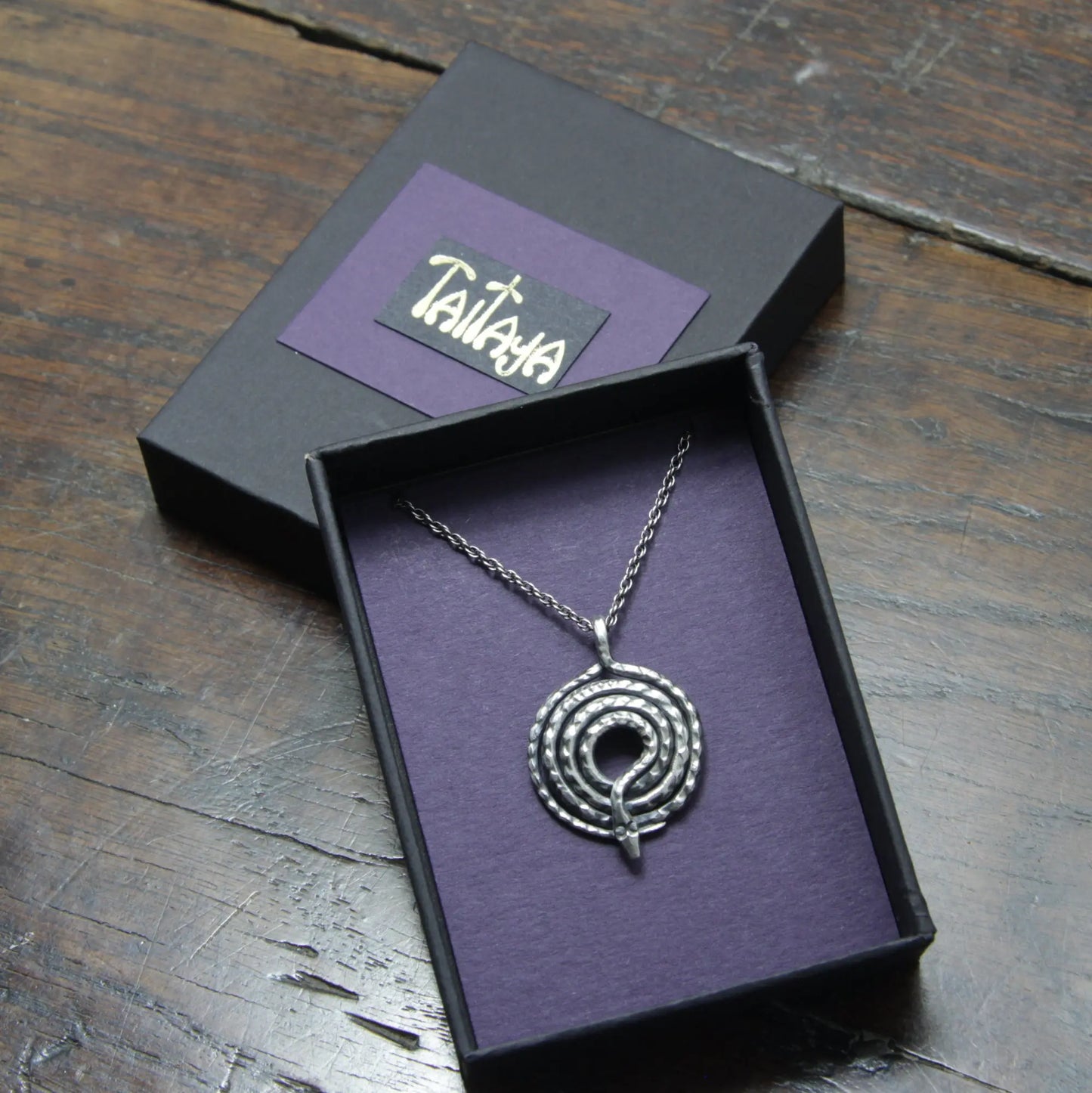 Forged Silver Snake Pendant Taitaya Forge