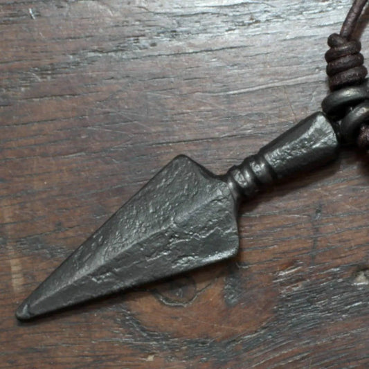Hand Forged Large Viking Arrow Pendant