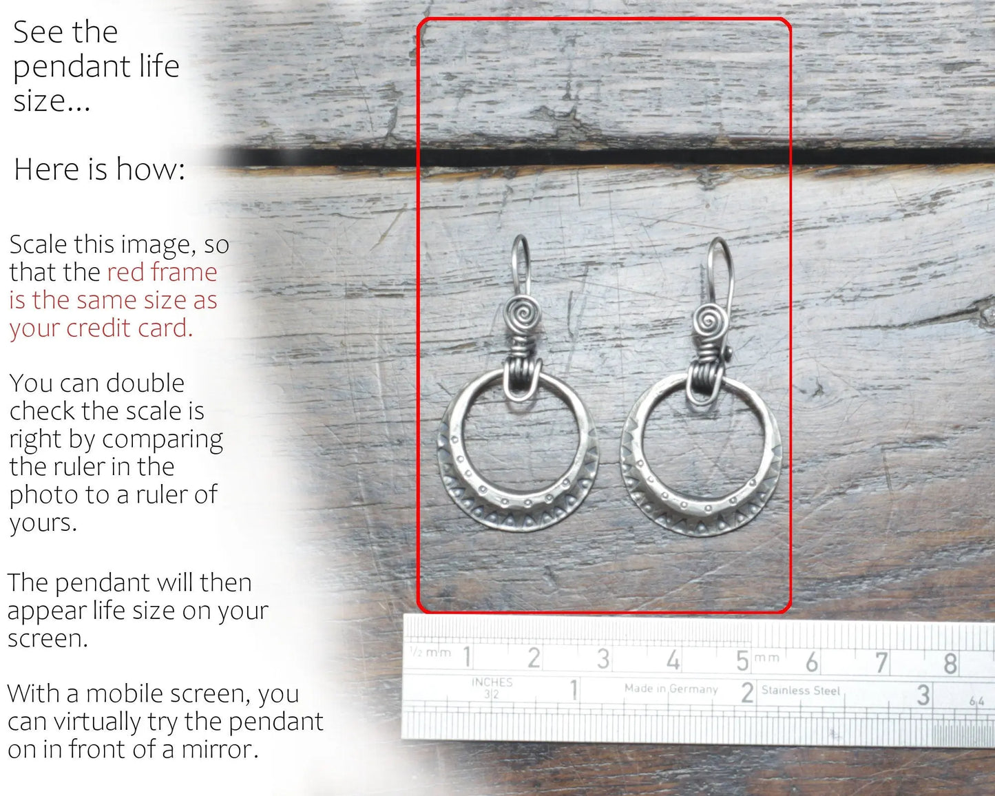 Forged Silver Moon Earrings, made and designed by Marleena Barran, Taitaya Forge, UK