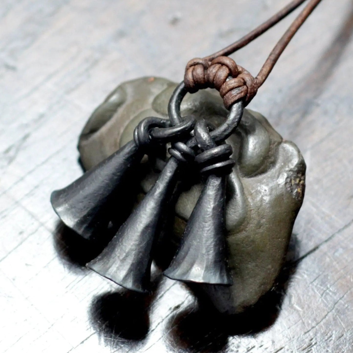 Iron Bell Charm Pendant Necklace