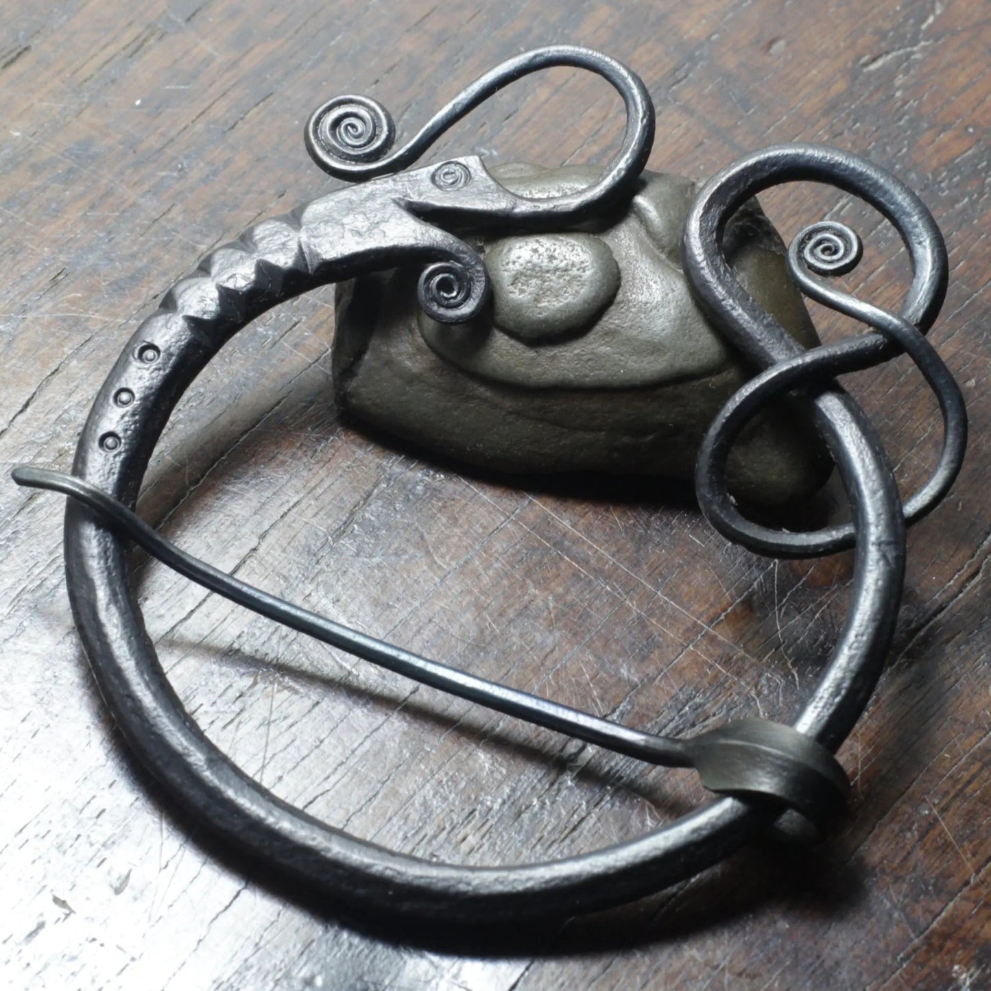 Iron Dragon Pennanular brooch Taitaya Forge
