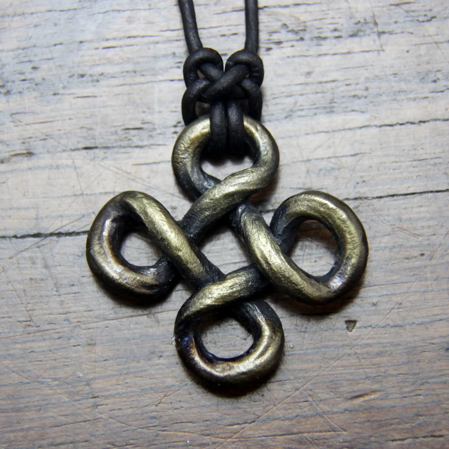 Iron Hannunvaakuna Trollcross Pendant, Käpälikkö, St Johns Arms, Looped square. Hand forged Finnish and Scandinavian symbol.