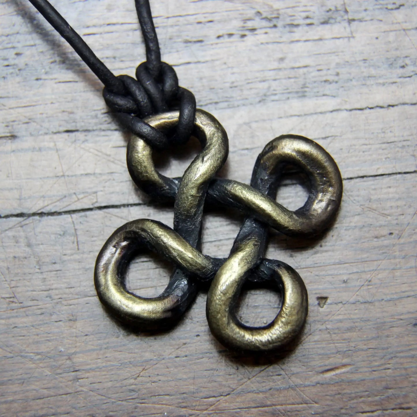 Iron Hannunvaakuna Trollcross Pendant, Käpälikkö, St Johns Arms, Looped square. Hand forged Finnish and Scandinavian symbol.