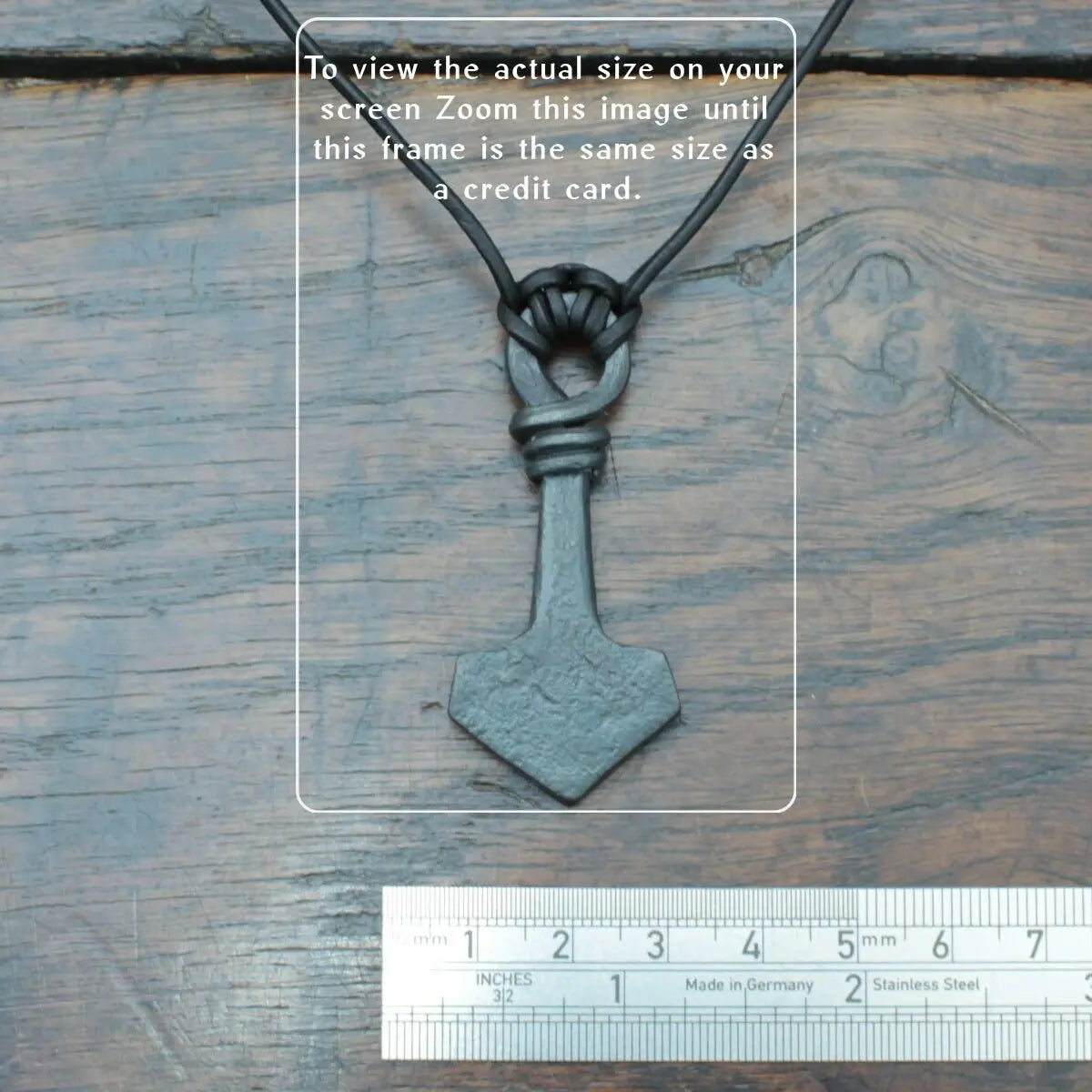 Large Iron Mjölnir pendant