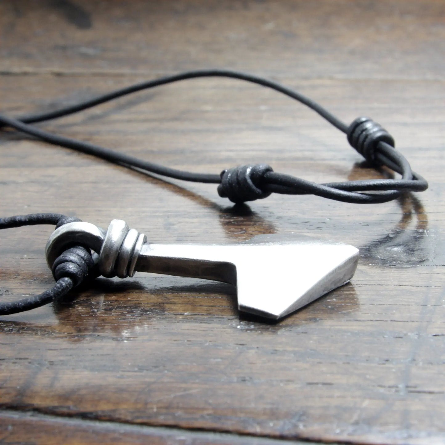 Large Solid Silver Thor's Hammer pendant, Mjolnir.
