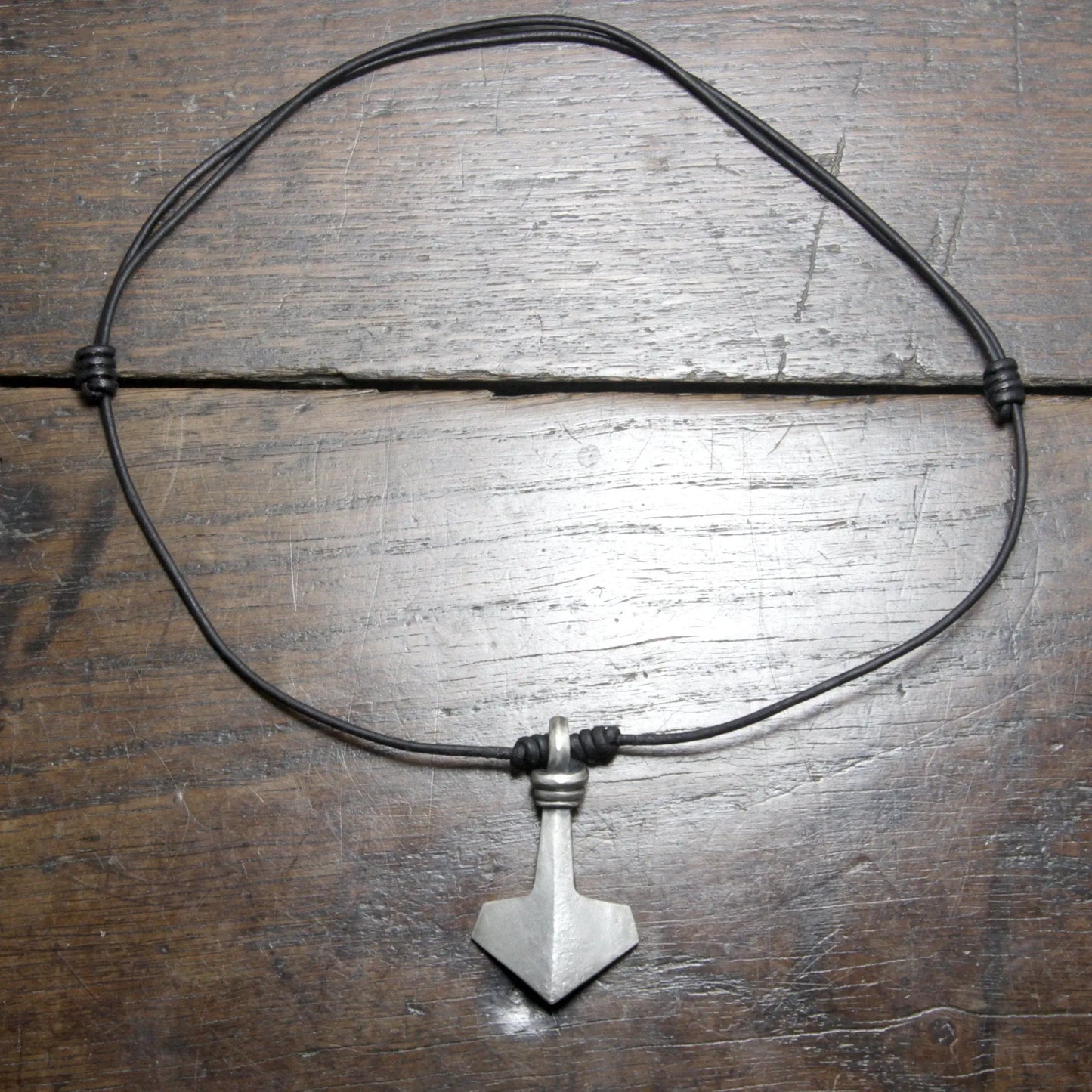 Large Solid Silver Thor's Hammer pendant, Mjolnir.