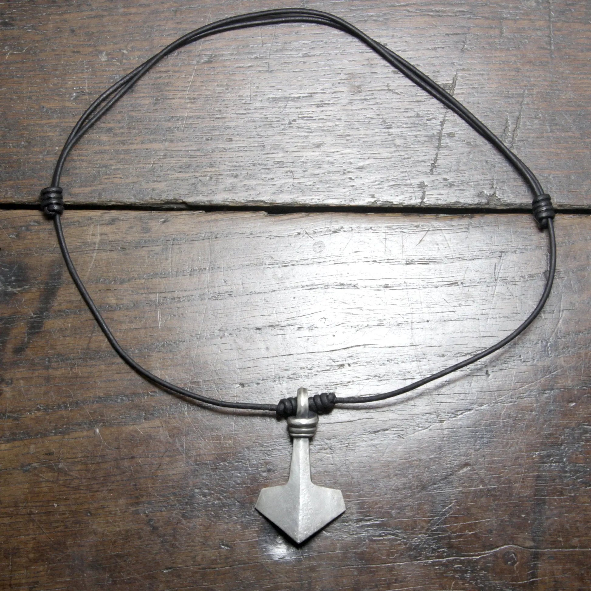 Large Solid Silver Thor's Hammer pendant, Mjolnir.