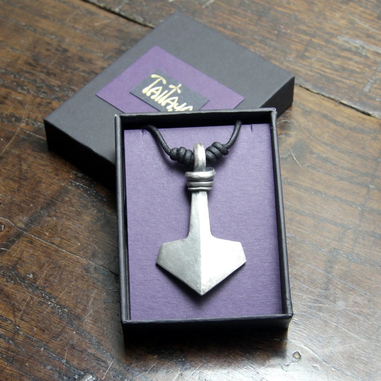Large Solid Silver Thor's Hammer pendant, Mjolnir.