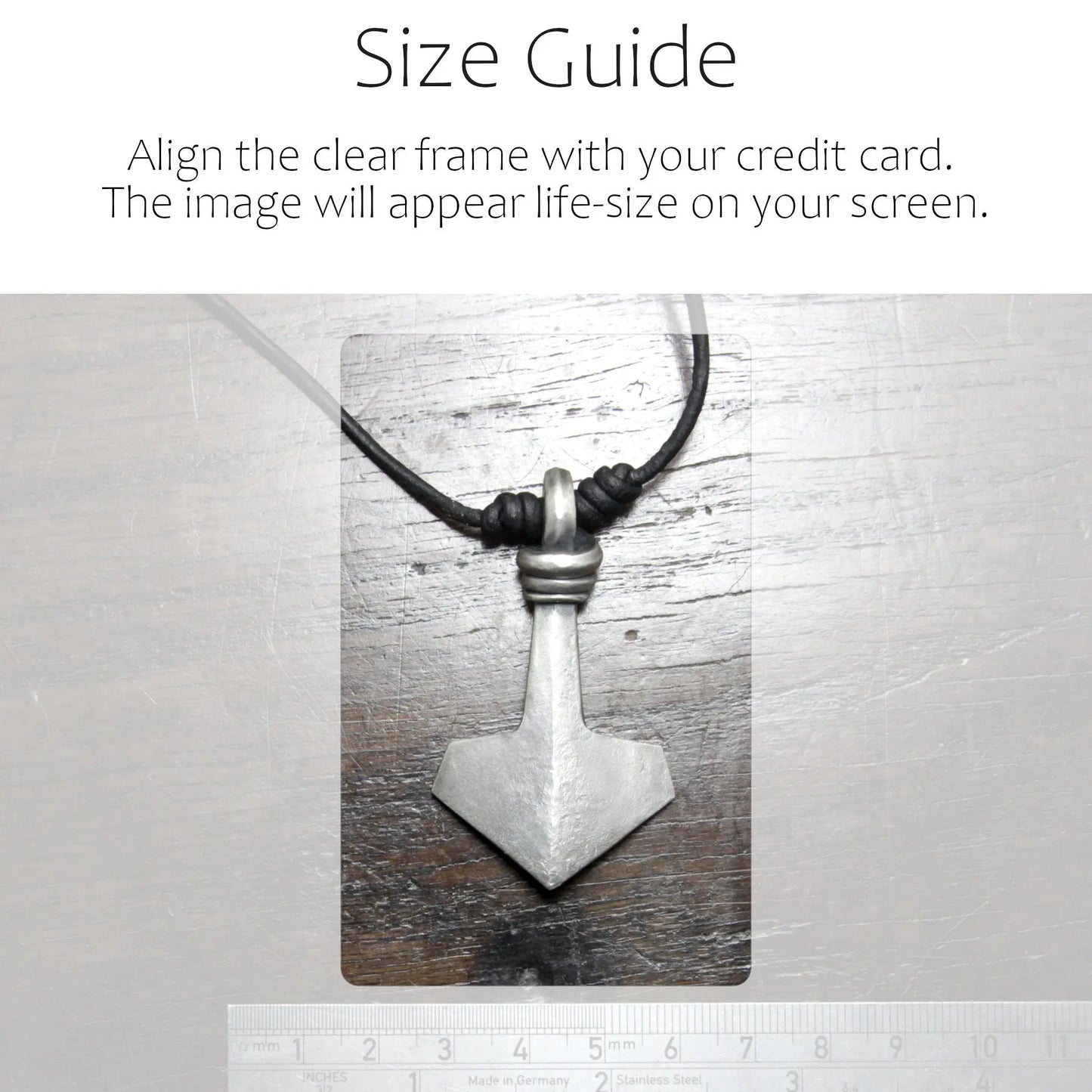 Large Solid Silver Thor's Hammer pendant, Mjolnir.