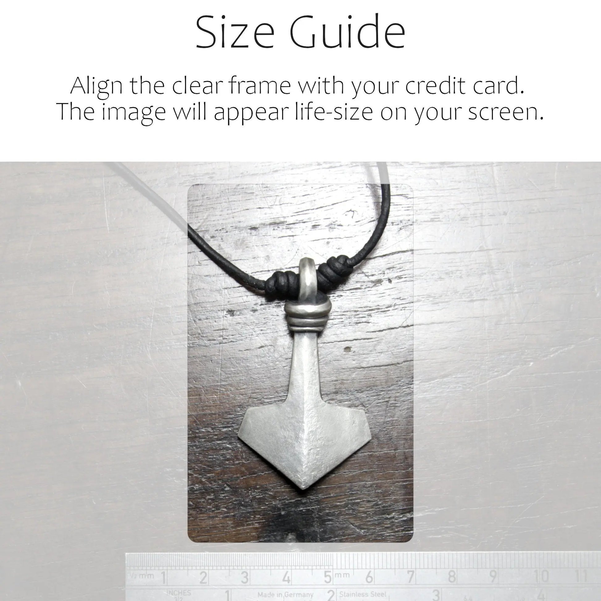 Large Solid Silver Thor's Hammer pendant, Mjolnir.