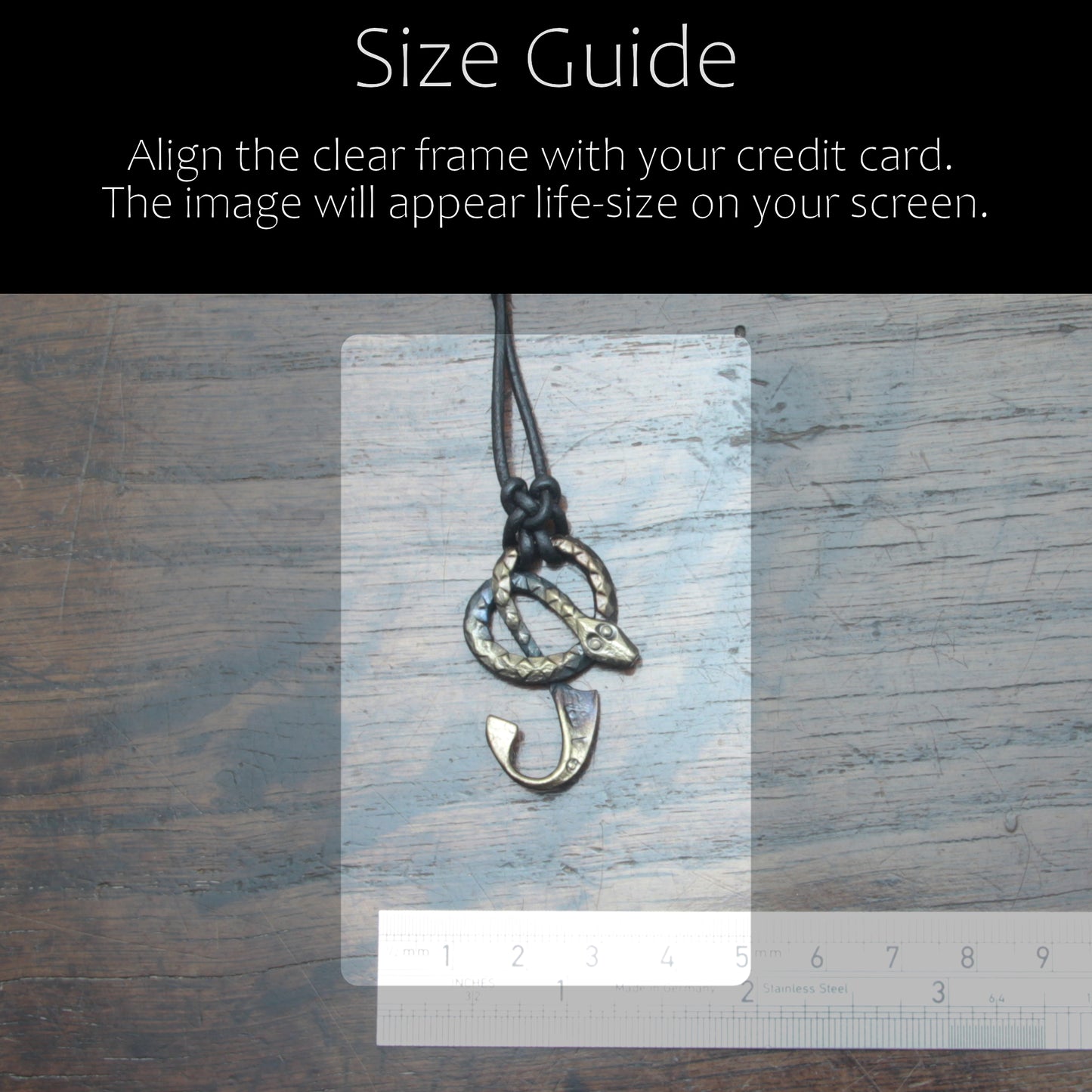 Iron Ormangullr Loki Snake Hook Pendant