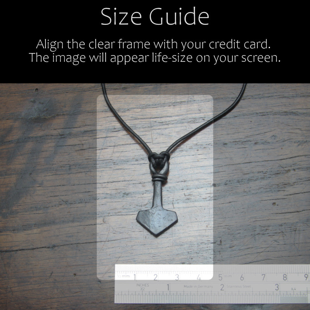 Small Iron Mjolnir pendant
