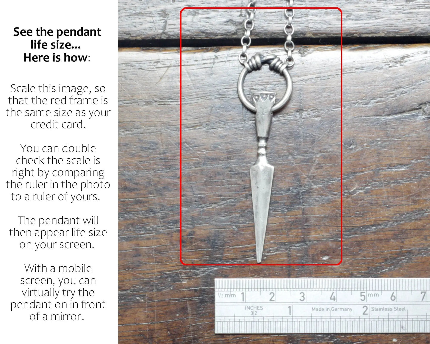 Silver Viking Spear Head Pendant, Hand forged unique Gungnir pendant traditionally hand made out of solid Sterling Silver, 925