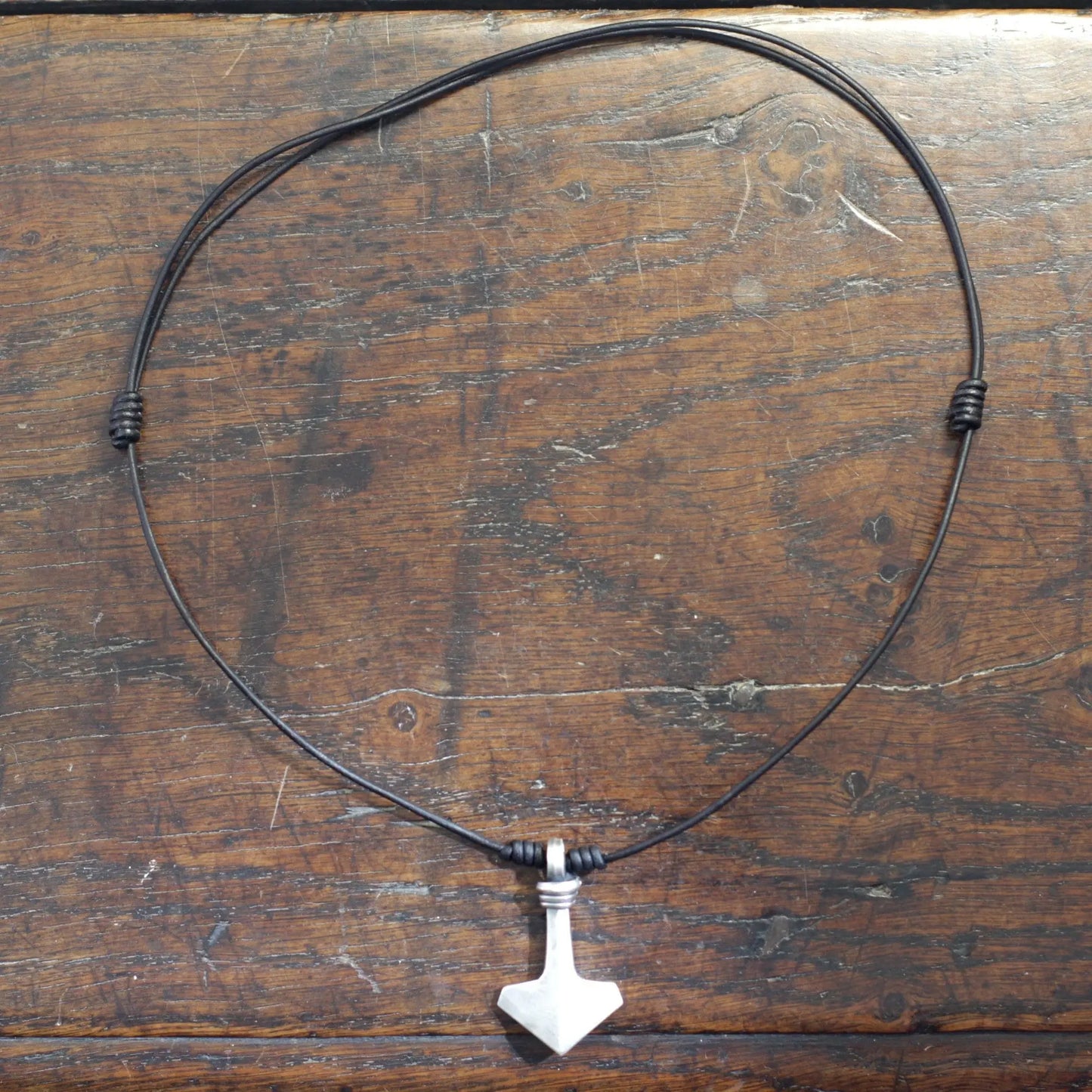 Small Contemporary Forged Silver Thor's Hammer