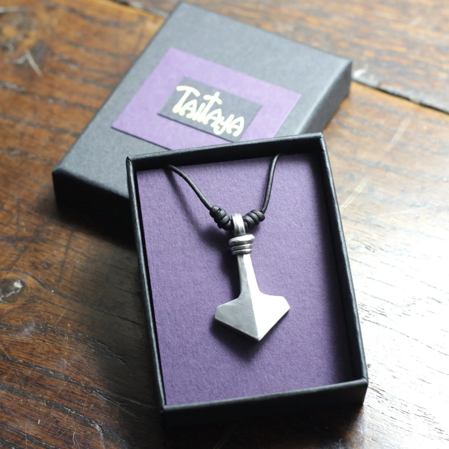 Small Contemporary Forged Silver Thor's Hammer