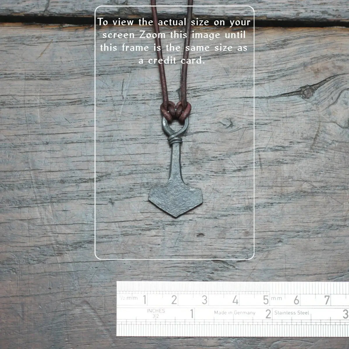 Small Iron Mjolnir pendant