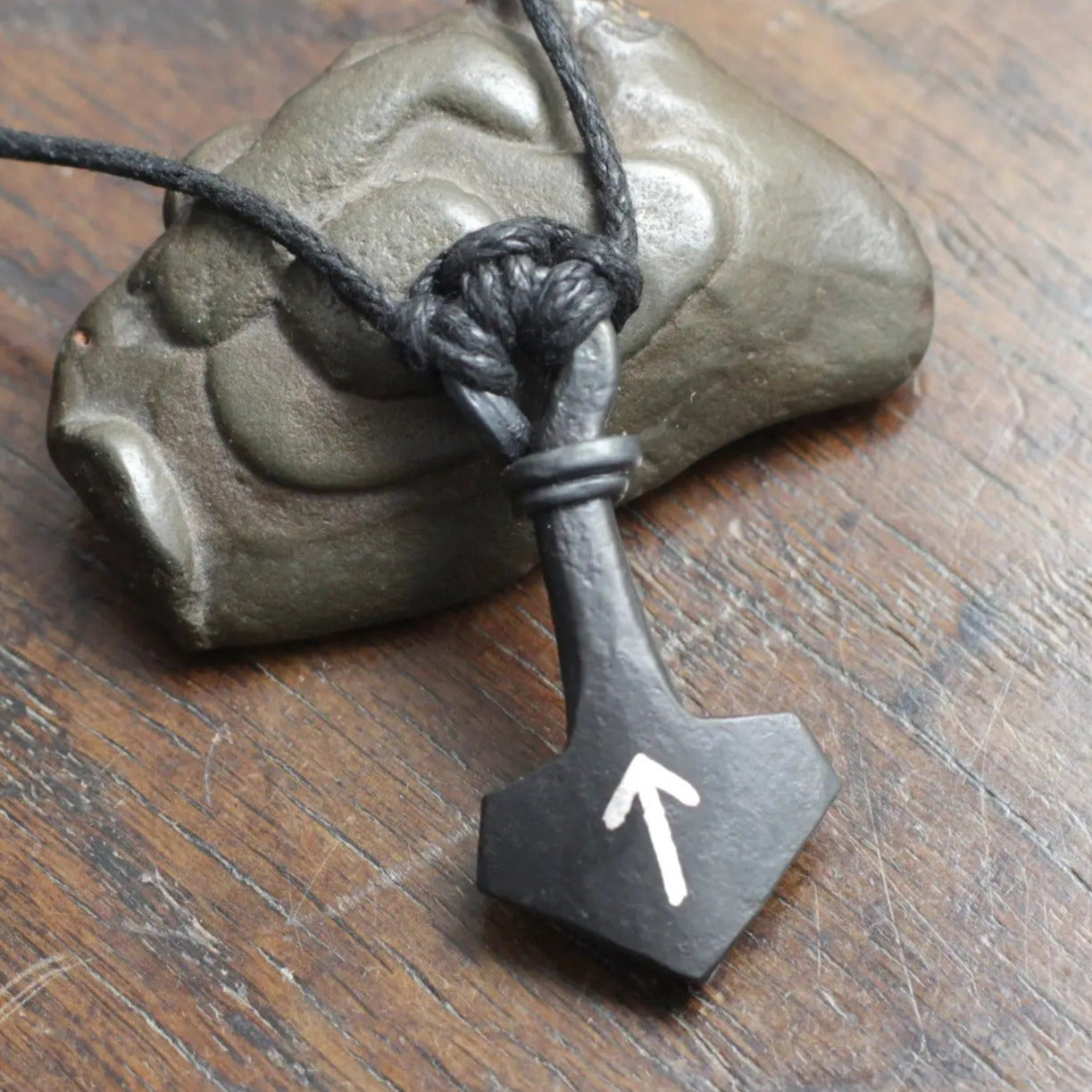 Small Iron Mjolnir pendant Taitaya Forge