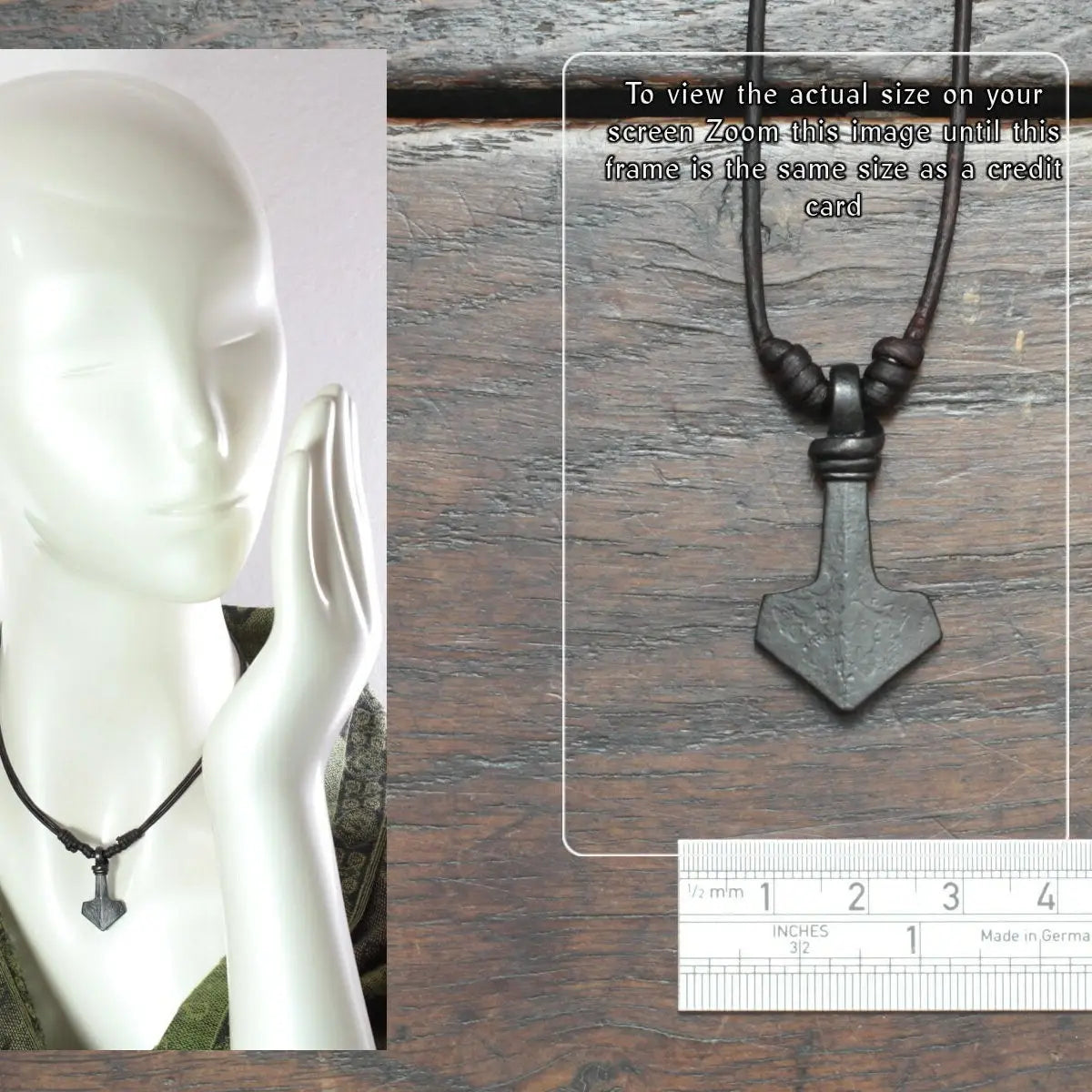 Small Modern Thor's Hammer Pendant