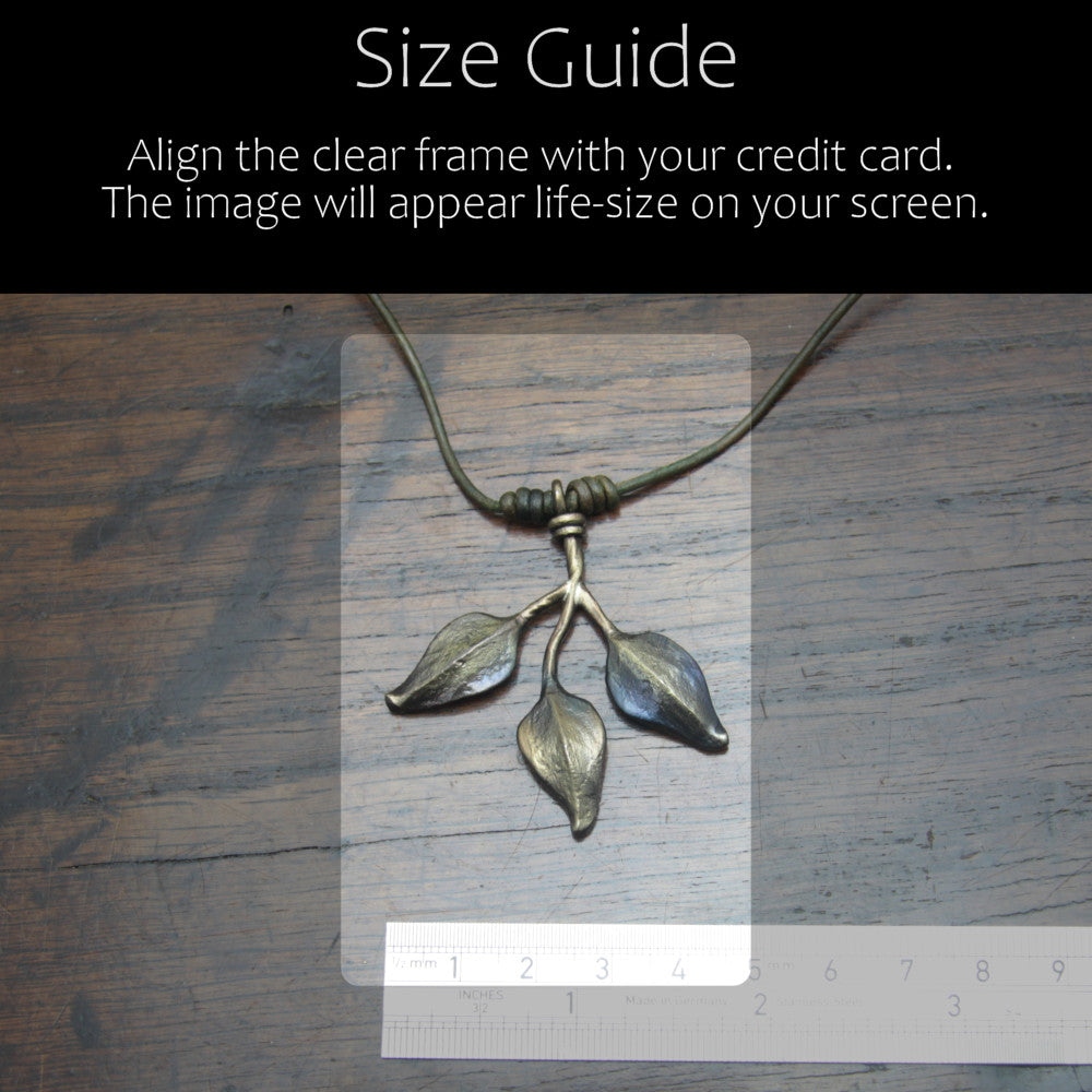 Iron leaf pendant necklace