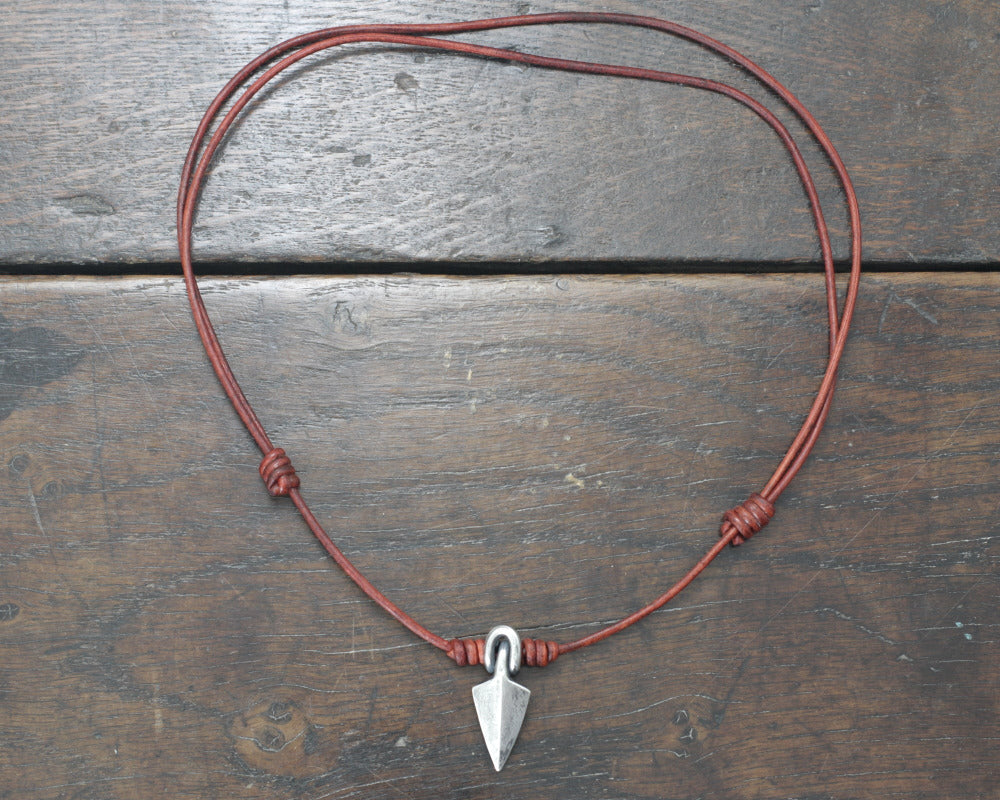 Forged Silver Viking Arrow Head Pendant