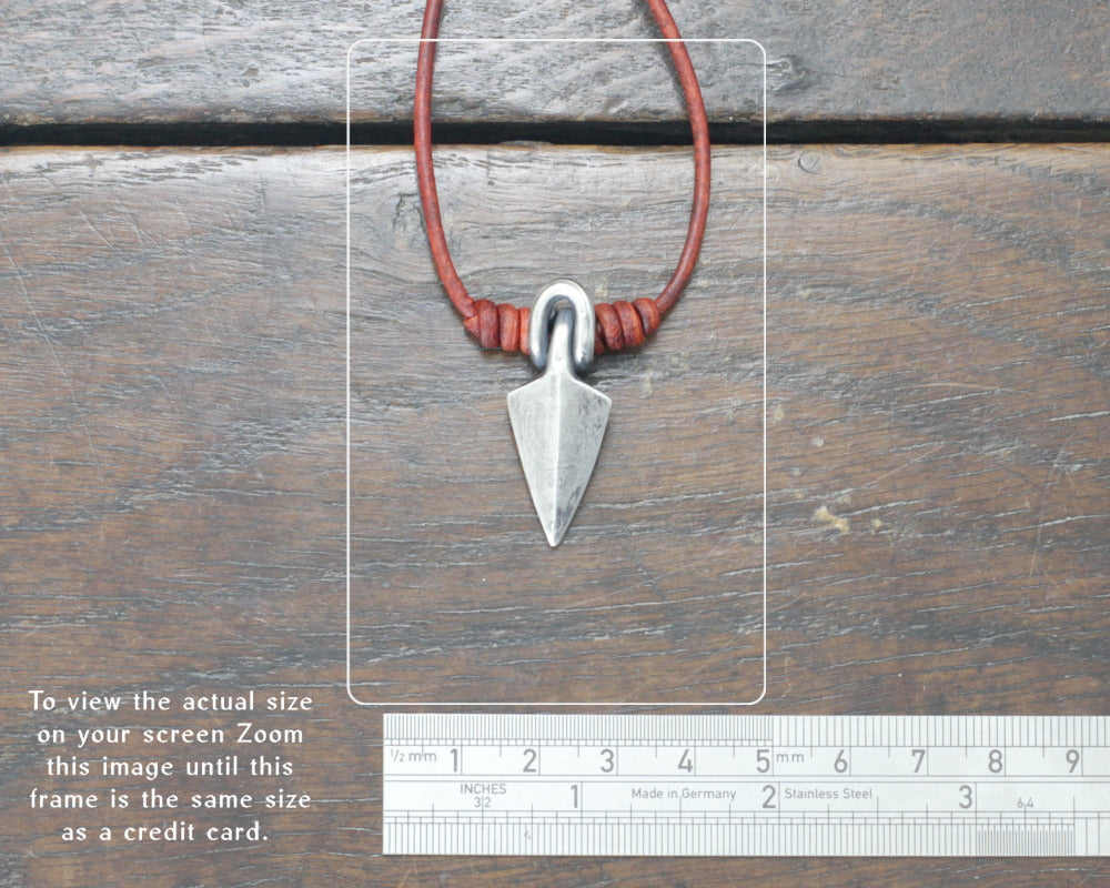 Forged Silver Viking Arrow Head Pendant
