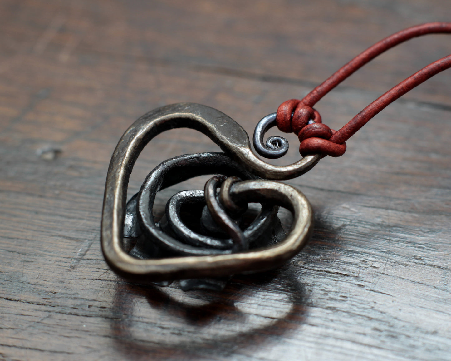 Iron Rose Heart Pendant