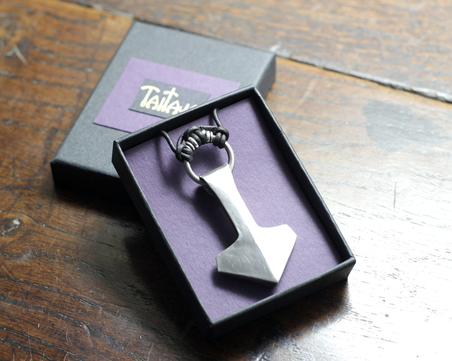 Large Solid Silver Mjölnir, Thors Hammer, pendant. By Taitaya Forge, all rights reserved