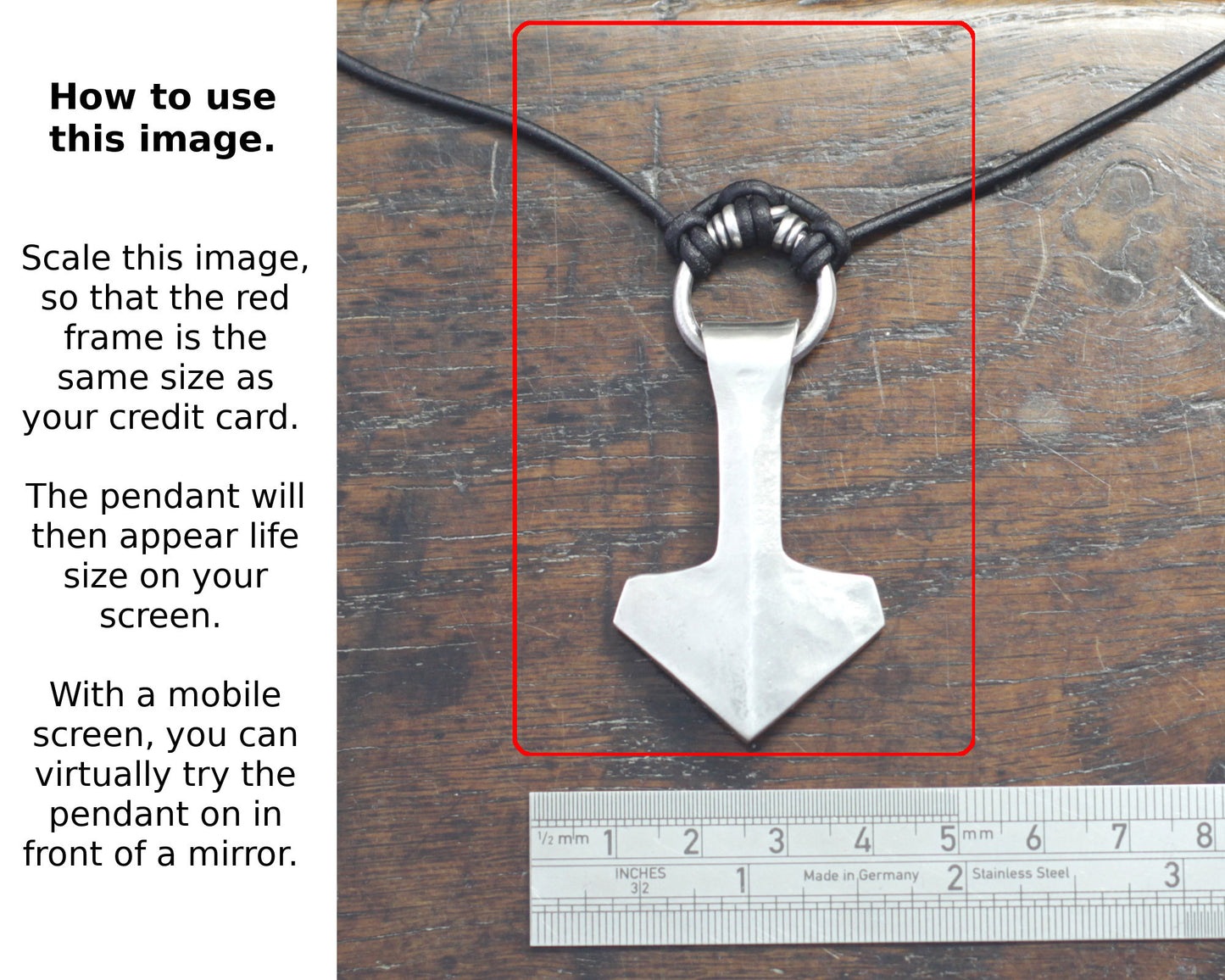 Large Solid Silver Mjölnir, Thors Hammer, pendant