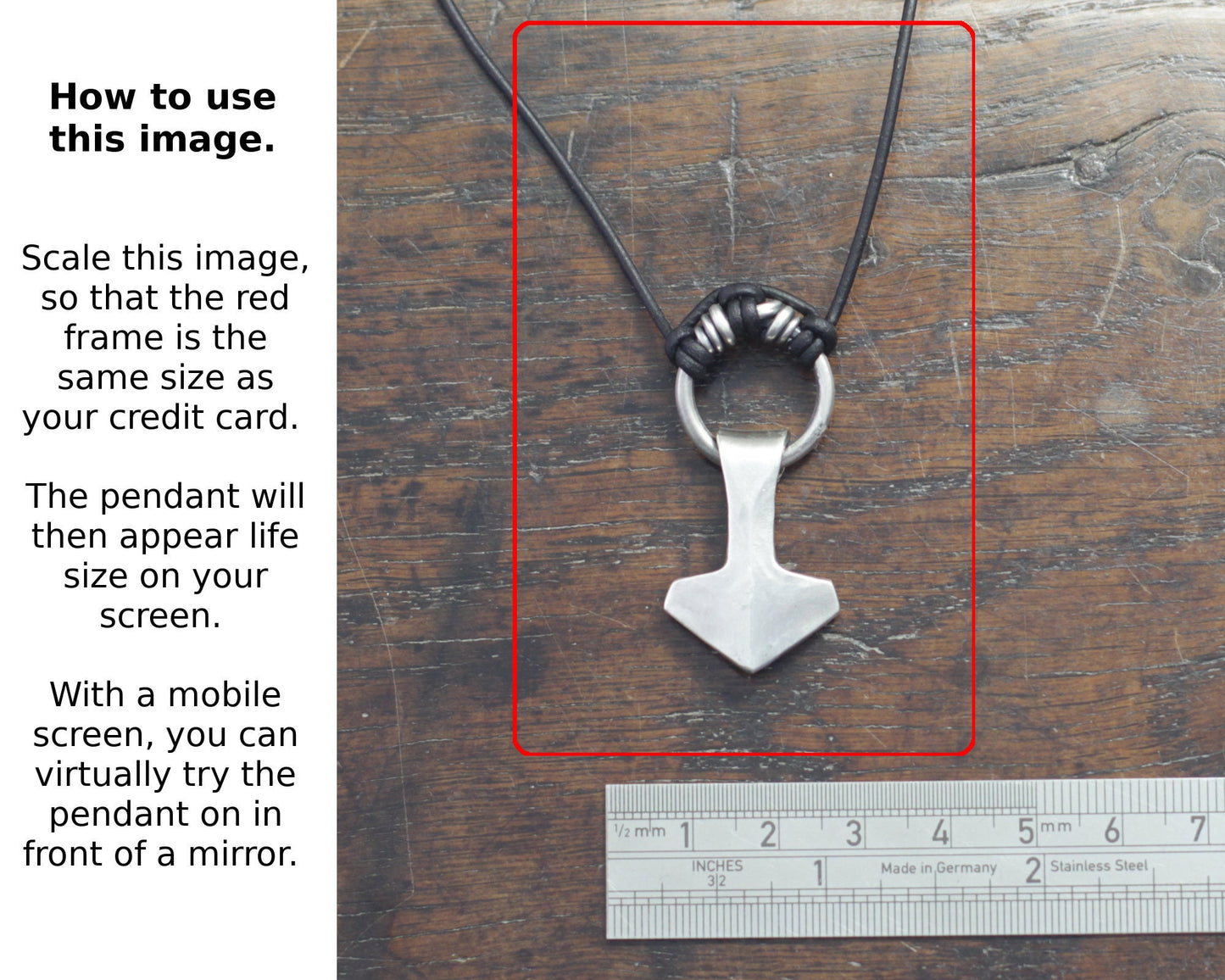 Small hot forged solid silver Thor's Hammer pendant by Marleena Barran, Taitaya Forge