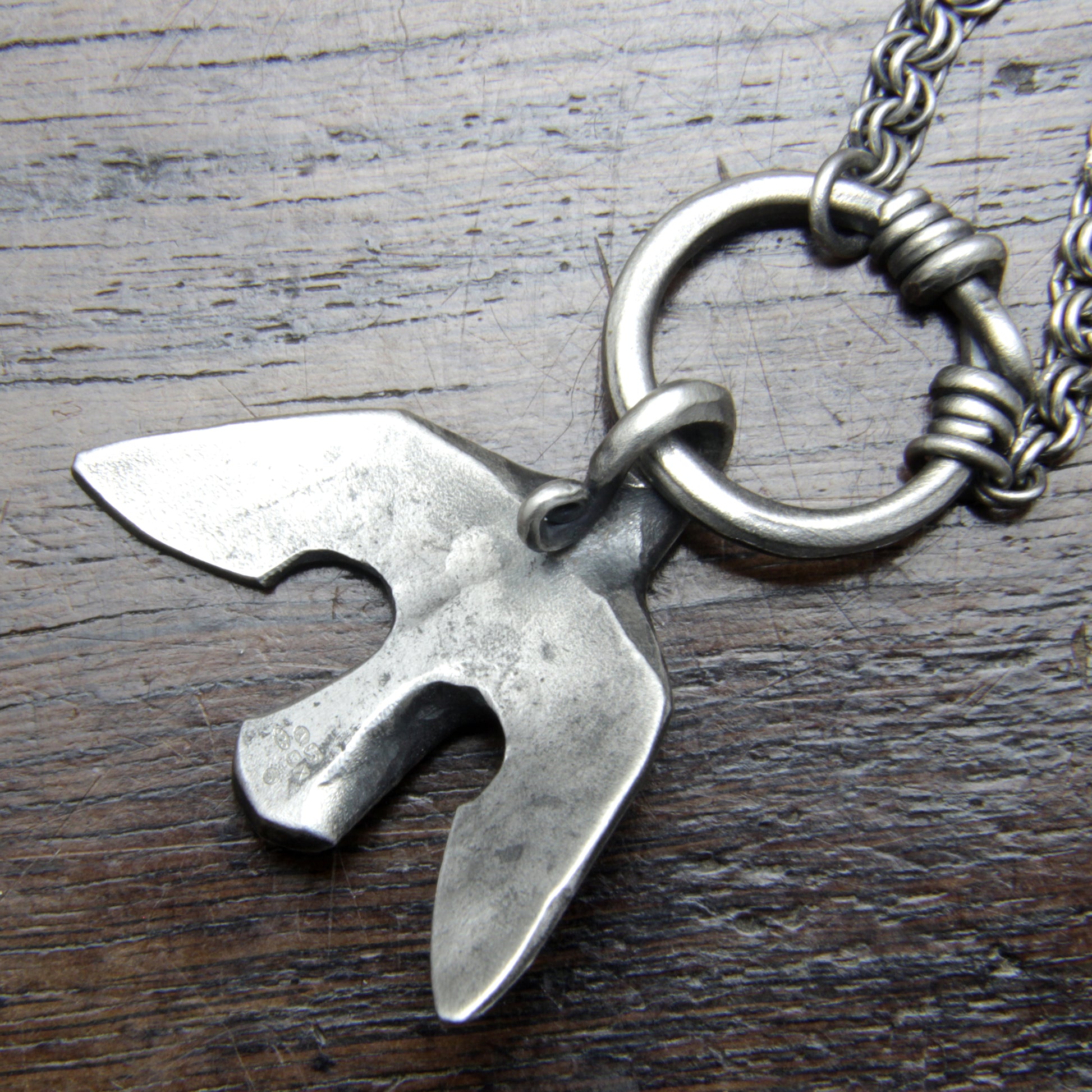 Forged Silver Raven Necklace Taitaya Forge