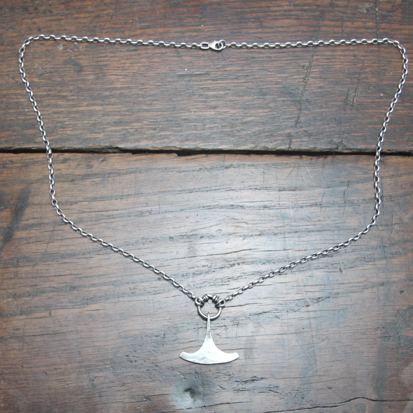 Small Ringed Forged Silver Ukonvasara Pendant