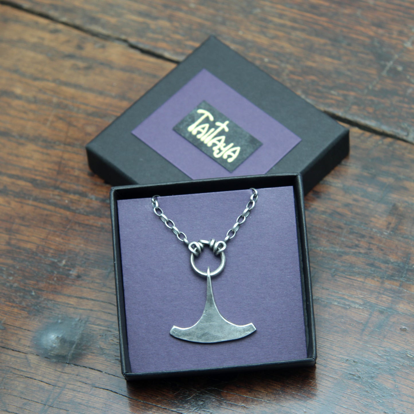 Small Ringed Forged Silver Ukonvasara Pendant