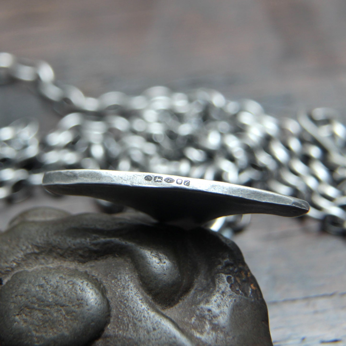 Small Ringed Forged Silver Ukonvasara Pendant