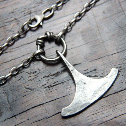 Small Ringed Forged Silver Ukonvasara Pendant