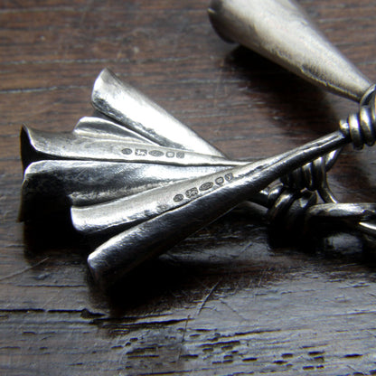 Silver Bell Amulet Chime Earrings Taitaya Forge