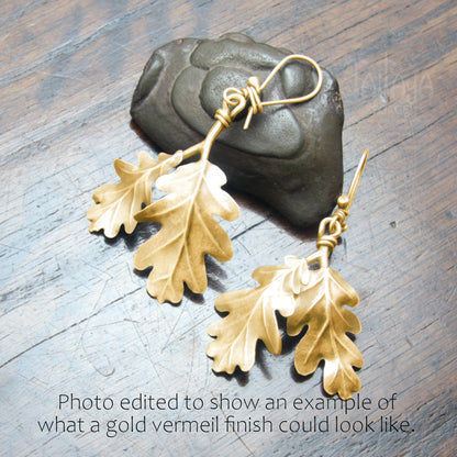 Silver Oak Leaf Earrings