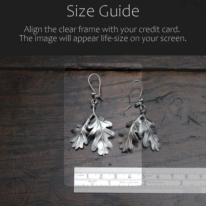 Silver Oak Leaf Earrings