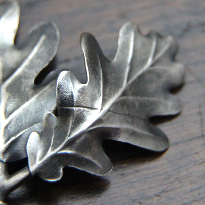 Silver Oak Leaf Earrings