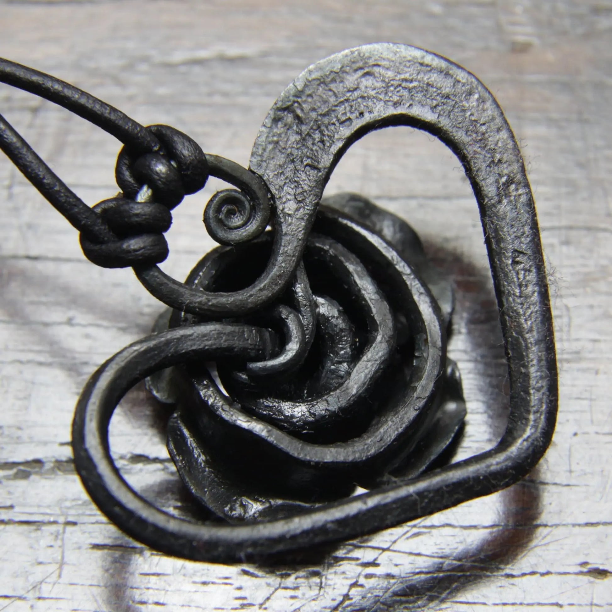 Black Iron Rose Pendant